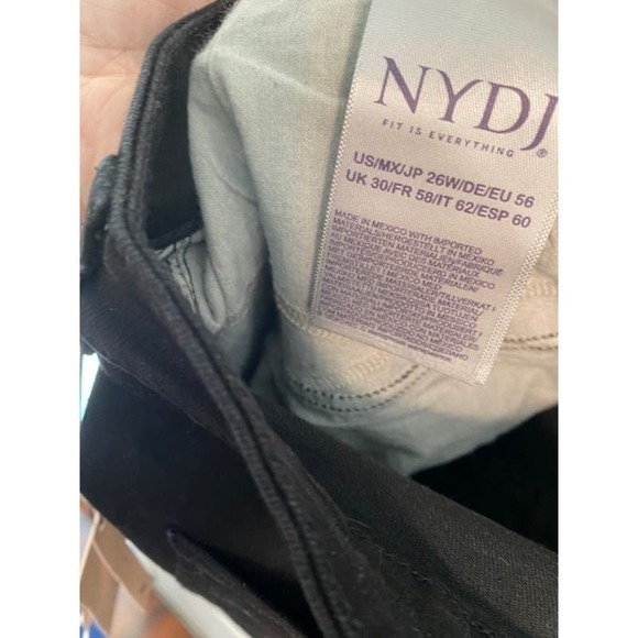 NYDJ Barbara Bootcut Jeans w/ Lift Tuck Technology in Washed Black Size 26W NEW - Picture 4 of 7